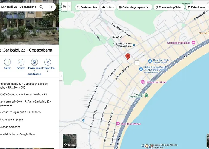 Studio For 2 People Steps From Copacabana Beach Rio de Janeiro